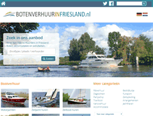Tablet Screenshot of botenverhuurinfriesland.nl
